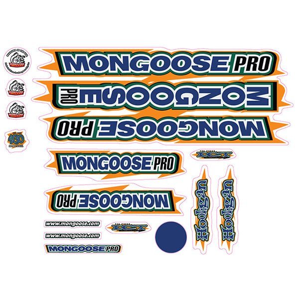 Mongoose - 2000 Hooligan - Decal set - old school bmx - Bmx Products AU