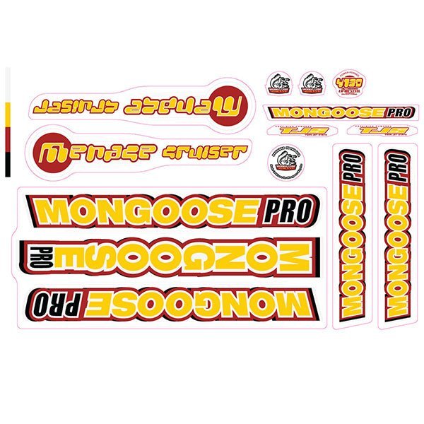 Mongoose - 2000 Menace Cruiser - Decal set - old school bmx - Bmx Products AU