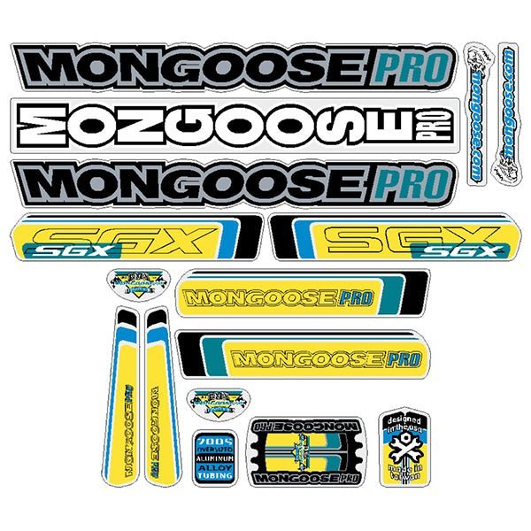 Mongoose - 2001 SGX - Decal set - old school bmx - Bmx Products AU