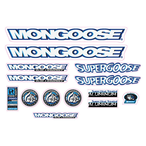 Mongoose 1998 Supergoose for polished frame Decal set old school