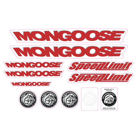 Mongoose - 1999 Speed Limit - Decal set - old school bmx