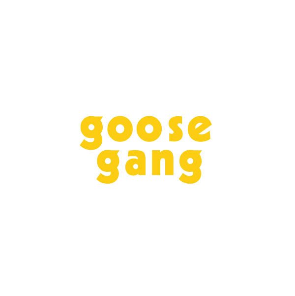 Mongoose - "GOOSE GANG" die - cut YELLOW plate decal - Old school bmx - Bmx Products AU
