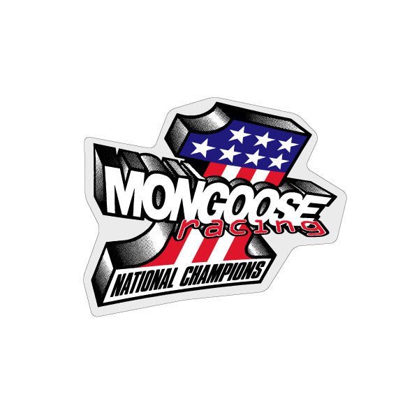 Mongoose - Mid school - National Champions - Seat tube decal - old school bmx - Bmx Products AU