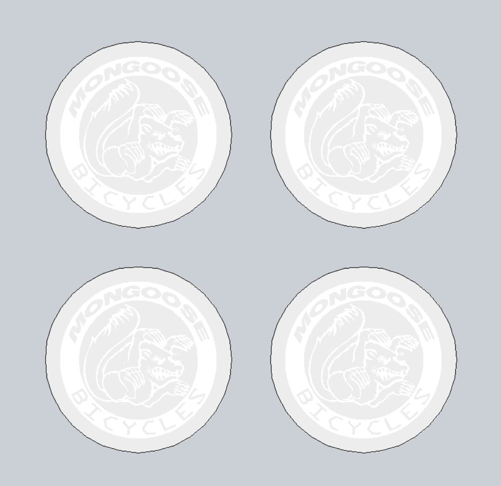 Mongoose - Mid school seat clamp WHITE decals - old school bmx - Bmx Products AU