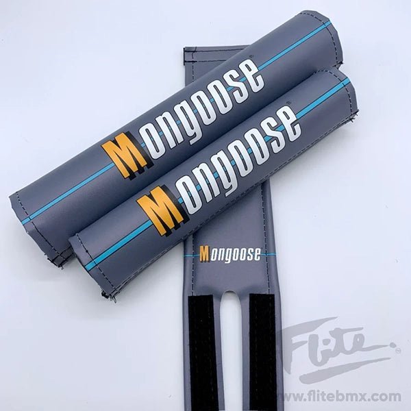 Mongoose Nylon pad set Grey 1988 - old school bmx - Bmx Products AU