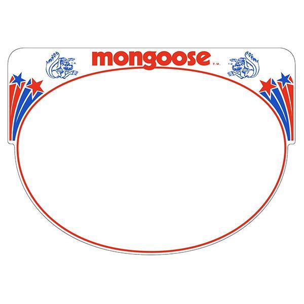 Mongoose (Proto) Number Plate - Decal Only Old School Bmx