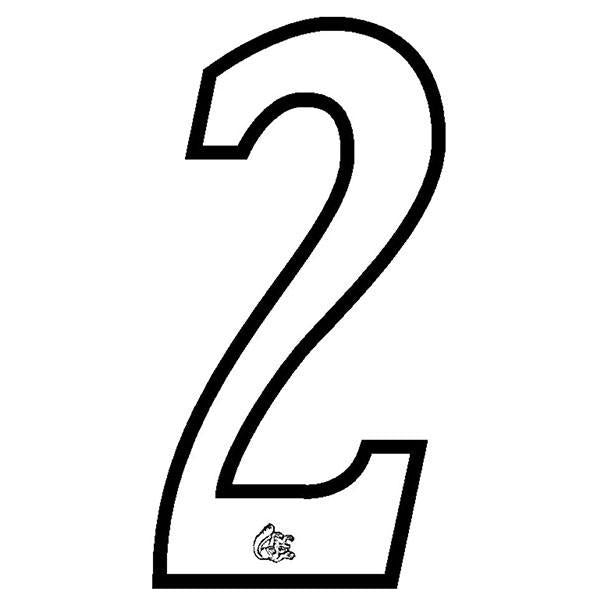 Mongoose plate number 2 decal - Black Outline - Old school bmx - Bmx Products AU