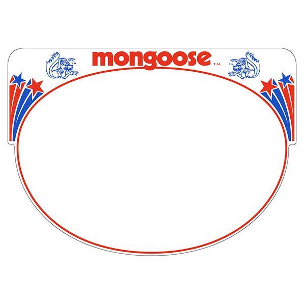 Mongoose (Proto) Number plate - decal only - old school bmx - Bmx Products AU