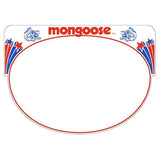 Mongoose (Proto) Number plate - decal only - old school bmx - Bmx Products AU