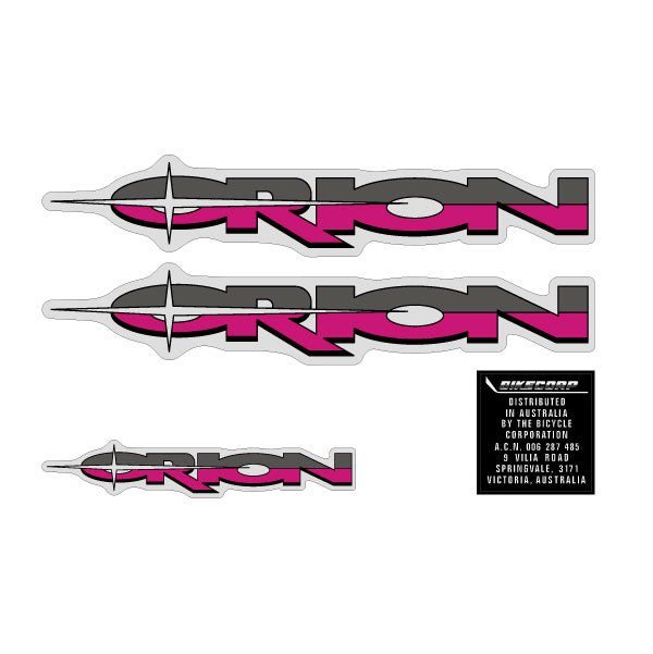 Orion - BMX decal set - old school bmx - Bmx Products AU