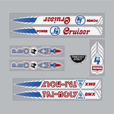 Panda - Power Cruiser TRI MOLY on clear Decal set - old school bmx - Bmx Products AU
