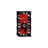 Panda - Red black on chrome Head Tube Decal - old school bmx - Bmx Products AU