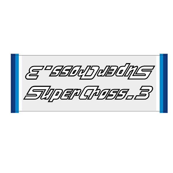 Panda - Supercross 3 Black blue white Downtube tube Decal - old school bmx - Bmx Products AU