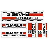 PHASE II - White decal set - Old school bmx - Bmx Products AU