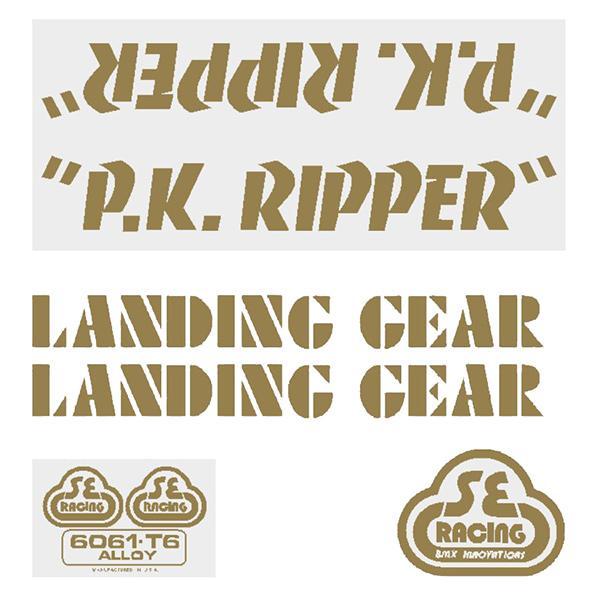Se Racing Pk Ripper Decal Set In Gold - Old School Bmx Decal-Set