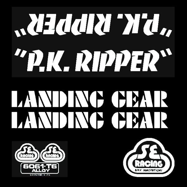Se Racing Pk Ripper Decal Set In White - Old School Bmx Decal-Set