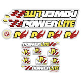 Powerlite - P61 Clear decal set - old school bmx - Bmx Products AU