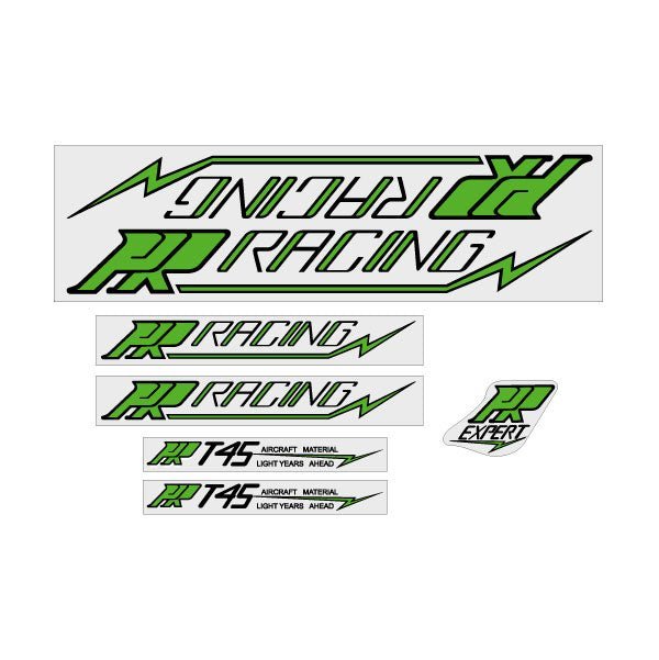 PR Racing Curtis - PR Expert green decal set - old school bmx - Bmx Products AU