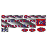 Pro Neck - National Pro - Mini chrome decal set - old school bmx - Bmx Products AU