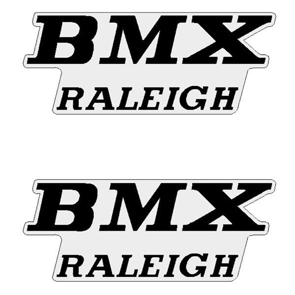 Raleigh - BMX Seat side BLACK decals - old school bmx - Bmx Products AU