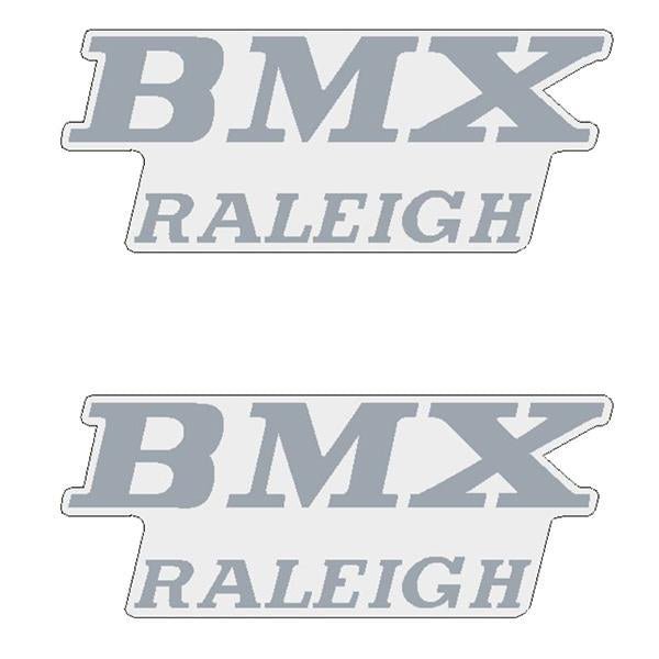Raleigh - BMX Seat side CHROME decals - old school bmx - Bmx Products AU