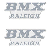 Raleigh - BMX Seat side CHROME decals - old school bmx - Bmx Products AU