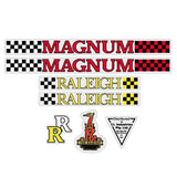 Raleigh - Magnum Red Aussie decal set - Old school bmx - Bmx Products AU