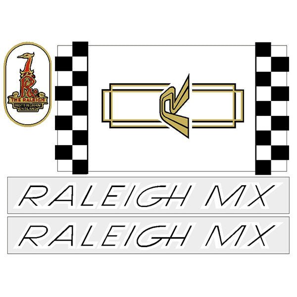 Raleigh - MX bmx decal set - Old school bmx - Bmx Products AU