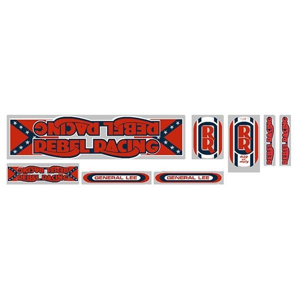 Rebel Racing - gen 2 General Lee on chrome decal set - old school bmx - Bmx Products AU