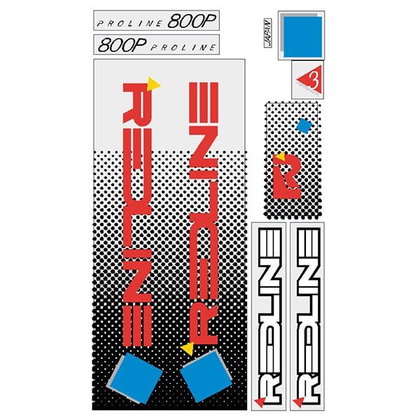 Redline - 1985 800P for White frame Decal set - Old school bmx - Bmx Products AU