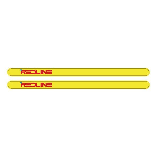 Redline Gen 3 - Yellow with Blue Triangle - Flight crank decal set - Old school bmx - Bmx Products AU