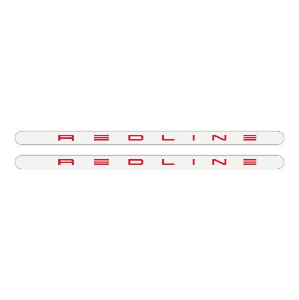 Redline Gen 4 White with red logo - Flight crank decal set - Old school bmx - Bmx Products AU