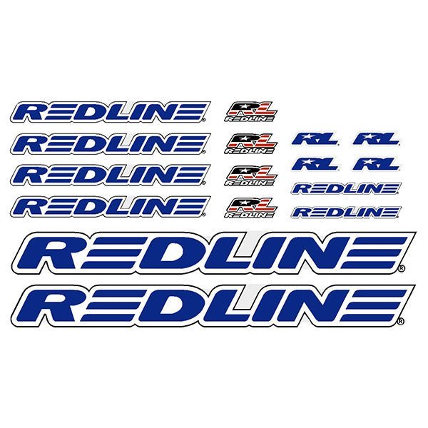 Redline - Generic Blue BMX decal set - old school bmx - Bmx Products AU