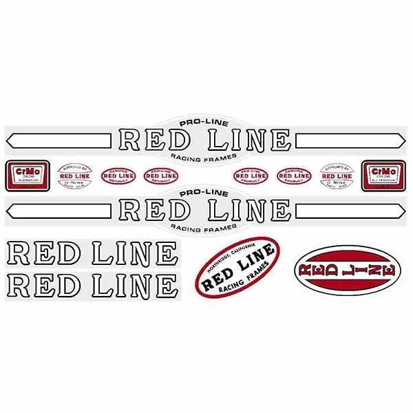 Redline - Proline early font decal set - white - Old school bmx - Bmx Products AU