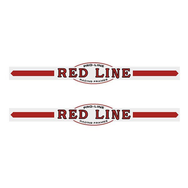 Redline Proline early font - no BLACK outline first gen DT decals - RED - Old school bmx - Bmx Products AU