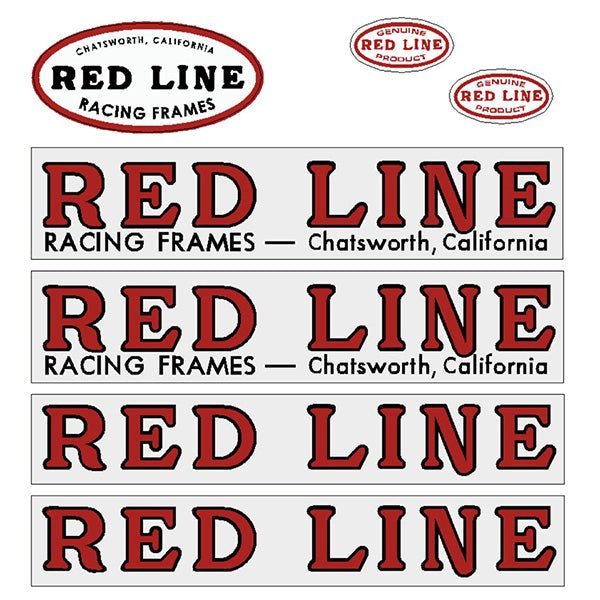 Redline - Squareback - Chatsworth - decal set - Old school bmx - Bmx Products AU
