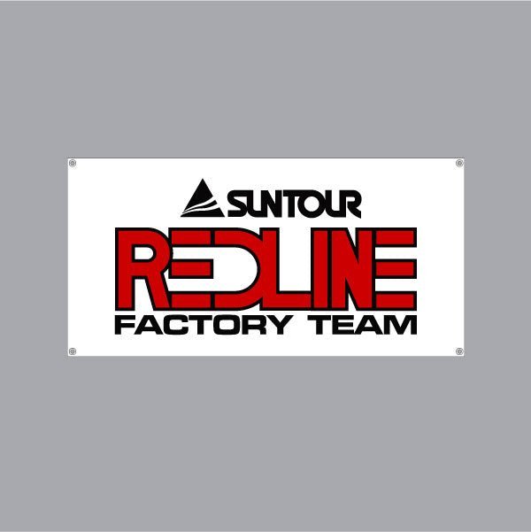 Redline - Suntour factory Team Banner - old school bmx - Bmx Products AU