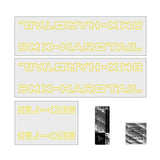 Reliance - Hardtail - Yellow decal set - old school bmx - Bmx Products AU