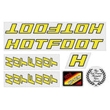 Repco - Hotfoot 16" pitbike - YELLOW on clear decal set - Old school bmx - Bmx Products AU