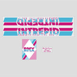 Repco - Intrepid 1986 - 87 Light blue & Pink on clear decal set - Old school bmx - Bmx Products AU