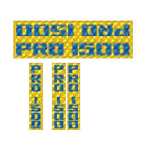 Road King BMX PRO 1500 Yellow - blue - PRISM decal set - Old School BMX - Bmx Products AU