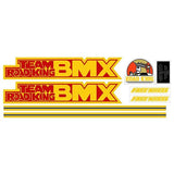 Road King - TEAM BMX yellow red decal set - Old School BMX - Bmx Products AU