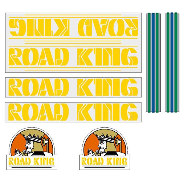 Road King Bmx Yellow Decal Set - Old School Decal-Set
