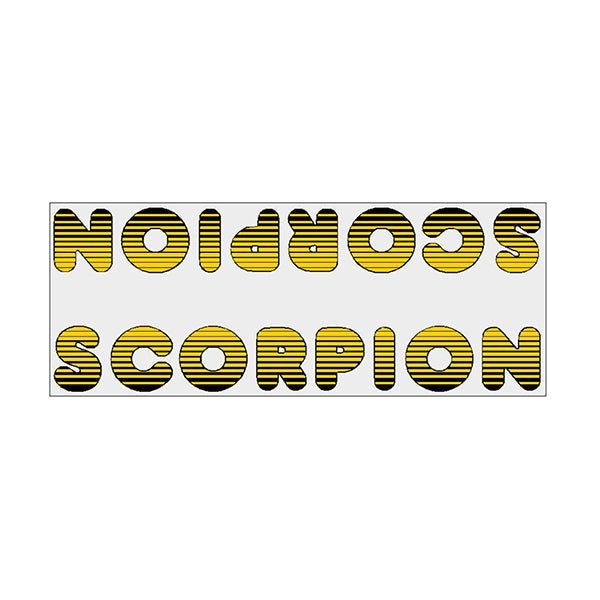 Scorpion BMX - Gen 3 - Yellow Black Down Tube decal - Old school bmx - Bmx Products AU