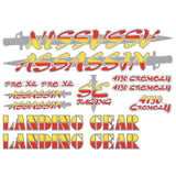 SE Racing - 80'S Assassin red and yellow with silver sword decal set - Old school bmx - Bmx Products AU