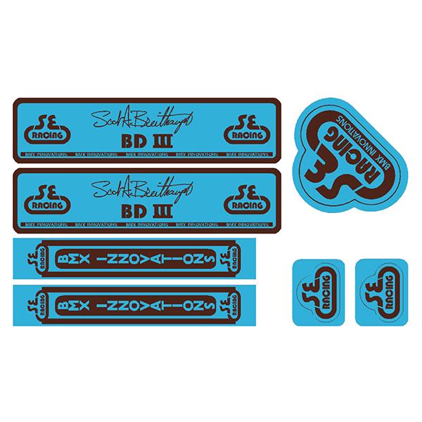 SE Racing - 80'S BDIII decal set in blue - Old school bmx - Bmx Products AU