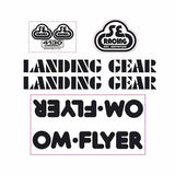 SE Racing - 80'S OM FLYER decal set in black - Old school bmx - Bmx Products AU