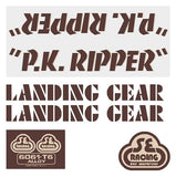 SE Racing - 80'S PK Ripper decal set in brown with tan shadow - Old school bmx - Bmx Products AU