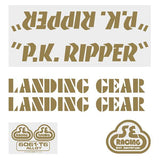 SE Racing - 80'S PK Ripper decal set in gold - Old school bmx - Bmx Products AU
