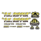 SE Racing - 80'S PK Ripper DRIPPY FONT decal set in YELLOW/BROWN - Old school bmx - Bmx Products AU